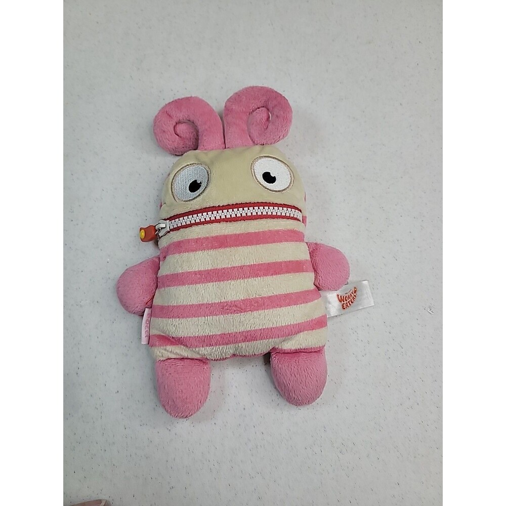 Aurora Worry Eater Polli Plush Schmidt Sorgenfresser Pink Striped Zipper 9.5"